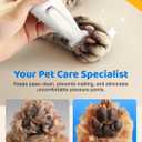 Dog Paw Trimmer with LED Light, 2025 Upgraded Safety Electric Paw Trimmer for Dogs and Cats Paw Cleaner, 35dB Low Noise Multifunctional Dog Clippers for Paws, Eyes, Ears, Face Shavers (White)