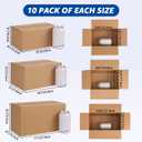 CRUGLA Assorted Sizes Shipping Boxes 30 Pack (11x6x6, 10x7x5, 9x6x4), Corrugated Cardboard Mailers, Each 10 PCS Small Boxes for Small Business Packaging, Shipping & Storage