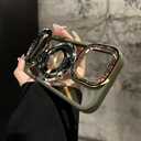 for iPhone 16 Pro Max Colorful Glass Beads,Bling Magnetic Holder Transparent Phone Case,Suitable for Magsafe,Light Luxury and Simplicity,Green