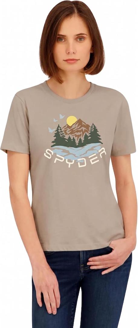 Spyder Women's Mountain Sunset Graphic Short Sleeve Tee T-Shirt (XL)