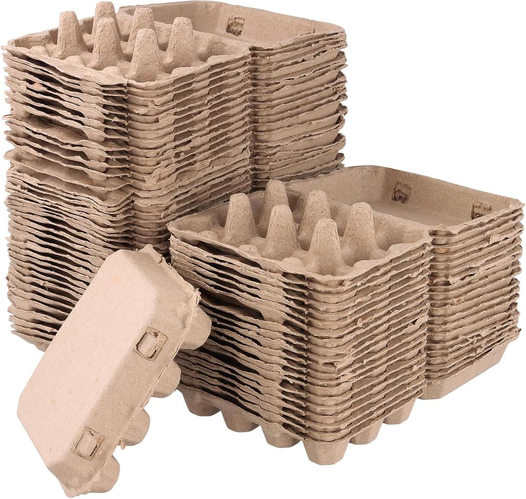 60 Pack 12 Count Quail Egg Cartons, Paper Pulp Quail Egg Holders, Bulk Quail Egg Container Boxes for Storage Quail Egg for Market, Family, Refrigerator, Farm
