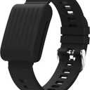 Adjustable Whoop Band Compatible with WHOOP 4.0, WHOOP 5.0 and Whoop 3.0, Soft and Durability Silicone Waterproof Whoop Strap for Enhanced Performance (black)