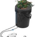 VEVOR DWC Hydroponics Grow System, Hydroponic Growing System with Top Drip Kit, 5-Gallon Deep Water Culture with Air Pump, Air Stone and Water Level Device for Leafy Vegetables(1 Bucket+Top Drip Kit)