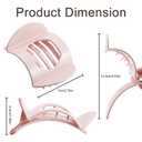 2 x 6Pcs Flat Hair Clips for Women,Volume Flat Top Rainbow Colorful Clip for Thick or Thin Hair,Picura Large Hair Claw Clips Strong Hold No Slip Hair Barrettes (Bight Colorful Style)