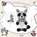 2 x JoycuFF Granddaughter Gifts Positive Crochet Raccoon Emotional Support Crochet Granddaughter Gifts from Grandma Christmas Birthday Gift Emotional Inspirational Support