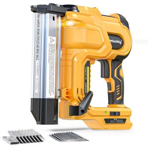 Cordless 2" Brad Nailer for Dewalt 20V Battery (No Battery), 2-in-1 Electric Nail Gun/Staple Gun, 18 Gauge Nail Gun Battery Powered with 1000 Nails for Wood Carpentry, Adjustable Depth, 2 Modes