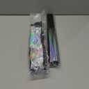 Large Rave Fan UV Glow Hand Fan with Holster for Men/women, Disco Party Favor for Edm Music Festival Club Rave Accessories(Laser)