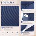 Wesiti Triangular Headboard Wedge Pillow Twin Dorm Bed Backrest, Dark Blue