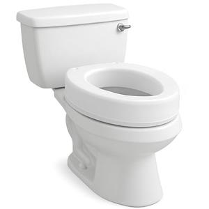 Carex Toilet Seat Riser, Elongated Raised Toilet Seat Adds 3.5 inches to Toilet Height, for Assistance Bending or Sitting, 300 Pound Weight Capacity Toilet Riser