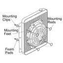6 Inch Slim 650CFM Radiator Cooling Fans Universal Slim Pull Push 12V 80W Direct Replacement Electric Fan with Mount Kit