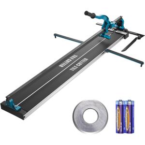 VEVOR Manual Tile Cutter, 48 inch, Porcelain Ceramic Tile Cutter with Tungsten Carbide Cutting Wheel, Infrared Positioning, Anti-Skid Feet, Durable Rails for professional installers or beginners