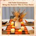 Rhytsing 6 Pieces Artificial Autumn Picks 13 Inches with Realistic Pumpkins and Leaves for Home Decor, Faux Fall Stems for Wreath, Vase, Thanksgiving and Harvest Celebration, 2 Designs Mix