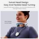 Adjustable Neck Brace with Rotatable Head Support Forward Head Posture Corrector, Ergonomic Cervical Collar for Neck Support, Posture Alignment, and Daily Neck Stretching (White)