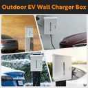 EV Charger Cover for Tesla Universal Wall Charger, EV Charger Box for Outdoor, Features Two Sizes of Cable Entry Ports for Various Charger Types, Waterproof and Dustproof, 23.6 x 16.9 x 8.3''
