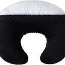 Nursing Pillow and Positioner Breastfeeding and Bottle Feeding, Propping Baby, Tummy Time, Sitting Support for Baby Boy and Baby Girl, with Removable Dots Cover (Black) (22 X 17.7 X 5.9 Inch)