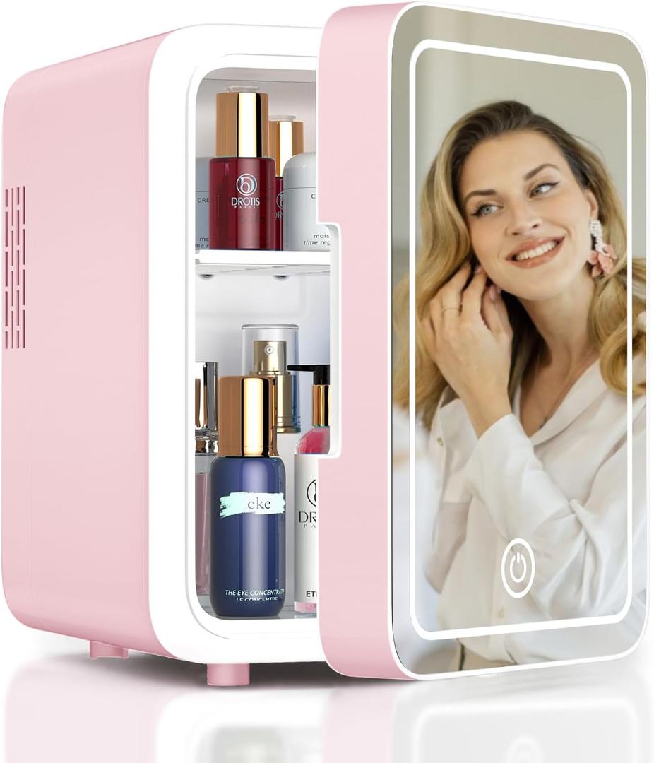 Makeup Fridge for Girl, Light Pink
