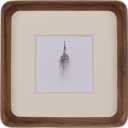 4x4 Picture Frame with 2x2 Mat - Rustic Walnut Wood Square Frame, Wall & Tabletop Display for Baby & Pet Photos (4x4,Walnut)