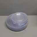 Rubtlamp 60Pcs Clear Plastic Plates, Clear Disposable Plates With Beaded, Heavyduty Plates Include 30 Dessert Platos, 30 Dinner Platos for Wedding Party