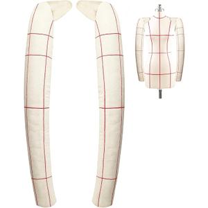 Mannequin Arms Bendable Cloth 1 Pair of 1:1 Adult Female for Sewing | Mannequin Arm Dressmaker Dummy's Cotton Draping Arms for Pattern Making Arm for Dress Form (60CM)