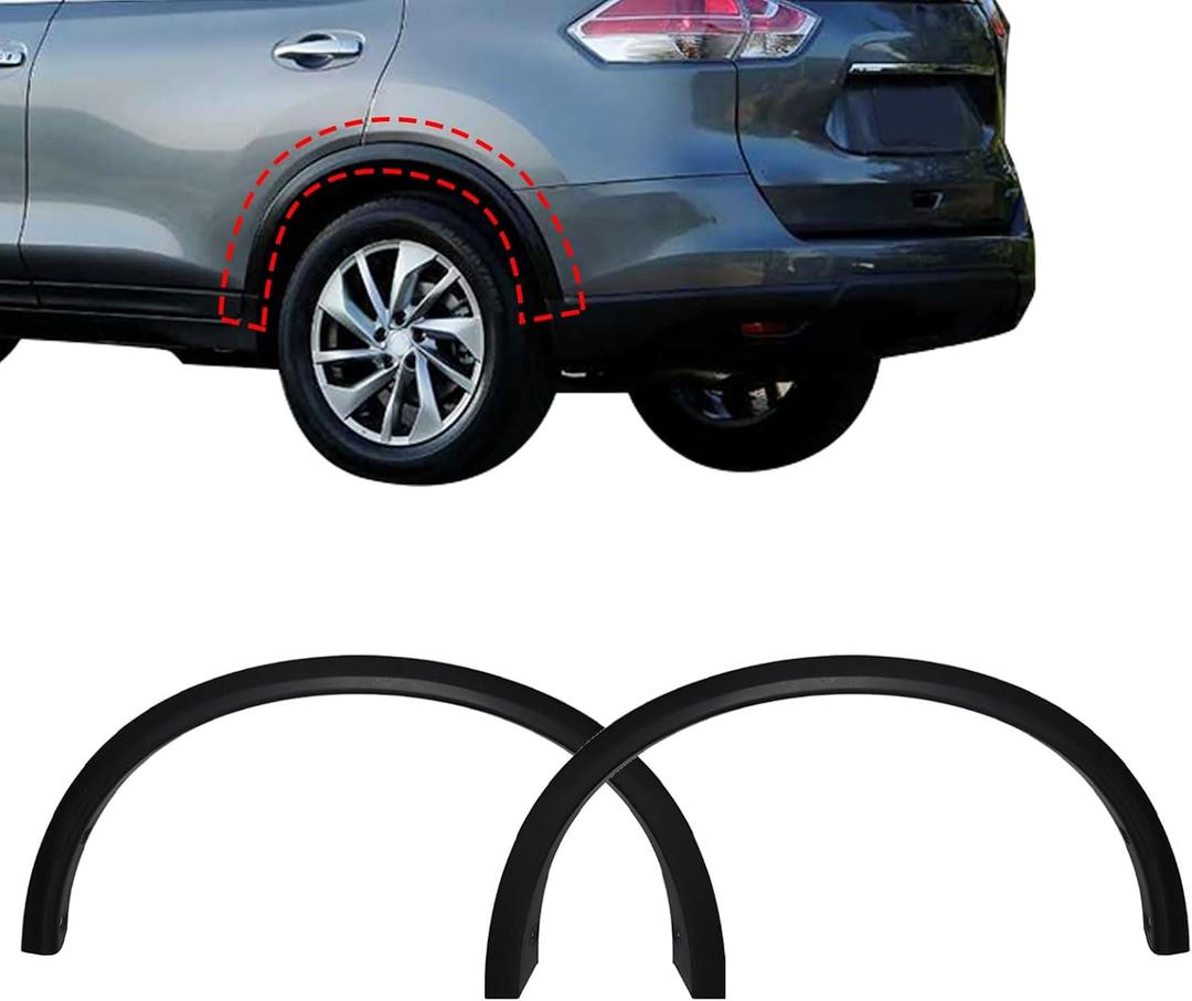 SecosAutoparts 2pc Rear Fender Molding Trim, Fit for Nissan Rogue Sport 2014-2020 2.0L/2.5L l4, Replace# 788614BA0A 788604BA0A, Rear Driver & Passenger Side Fender Wheel Arch Molding