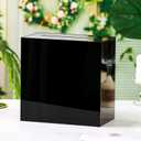 UNIQOOO Elegant White Acrylic Wedding Card Box, Large 10x10x5.5 inch | Wedding Receptions Wishing Well Money Box, Birthdays, Memory Box