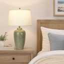 27" Ceramic Table Lamps,Single Touch Bedside Lamps for Nightstand