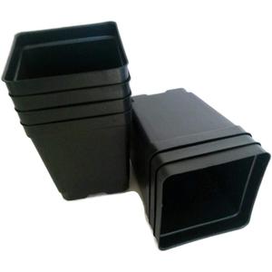 Square Quart Nursery Pots - Square - Black - Outdoor