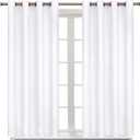 BGment Room Darkening Curtains 54 Inches Long - Grommet Thermal Insulated Drapes Window Treatment Curtains for Bedroom, 2 Panels, 52 x 54 Inch, Pure White