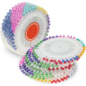 Straight Pins Sewing Set, 2 Rolls of 480pcs Each, Multi-Color Pins for Fabric, Hijab Pins & Backpack Sewing for Christmas & Other Crafts Making 960pcs