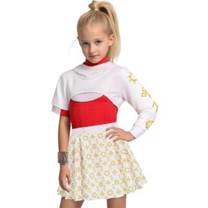 Girls Halloween Costume for Cheerleader Costume Kids Cute Dress up Accessories (140 9-10 Years)