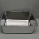Stainless Steel Cat Litter Box for Large Cats - 17.5"x13.6"x6.1" High-Sided Metal Tray, Anti-Splash & Odor Resistant, Durable Rustproof Design, Easy to Clean (Normal size)