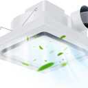 12" Ultra Quiet Bathroom Fan with LED Light, 1.0 Sone 141CFM 10x10 Mount (Single Color Temperature)