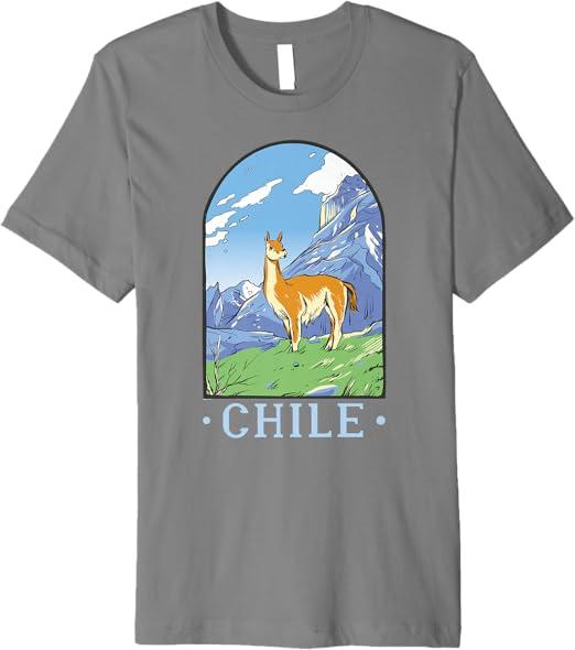 Chile Llama Alpaca Chilean Premium T-Shirt
 XS