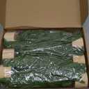 Soulchen 6 Pcs Artificial Norfolk Pine 12'' Mini Tabletop Tree Bough Decor Christmas Norfolk Branch Faux Stem Village Desk with Base for Christmas Decorations Indoor Home Dining Table