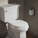 KOHLER 20111-0 Brevia, Slow Close Toilet Seat, Round Toilet Seat, Grip-Tight Bumpers Quick-Attach Hardware, White
