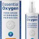 Essential Oxygen, Food Grade Hydrogen Peroxide, 8 + 32 fl oz, Natural Cleaner, 3%, 1 - 8 fl oz spray and 1 - 32 fl oz bottle, Refill, HP (Pack of 2)