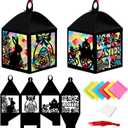 Jengaer 16 Sets Easter Craft Kits with Egg Bunny Design Tissue Paper Lantern, Make Your Own Suncatchers Hanging Ornament DIY Supplies for Easter Home Activity Sunday School Crafts