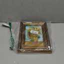 ASTRDECOR Van Gogh Wall Art Framed, Vintage Van Gogh Sunflowers Art Print, Impressionist Floral Painting, Vintage Teal Gold Flower Canvas, 9x12 Inches, Living Room, Bedroom, Office