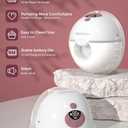 Momcozy Breast Pump Hands Free M5, Wearable Breast Pump of Baby Mouth Double-Sealed Flange with 3 Modes & 9 Levels, Electric Breast Pump Portable - 24mm, 2 Pack Cozy Red