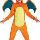 Charizard Costume for Kids, Official Pokemon Costume Hooded Jumpsuit, Child Size Small (4-6) (As Shown)