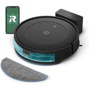 iRobot Roomba Robot Vacuum and Mop Combo (Y0140) - Vacuums & mops, Easy to use, Power-Lifting Suction, Multil a weloors, Smart Navigation, Cleans in Neat Rows, Self-Charging, Bagless, Space-Saving