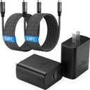 45W Super Fast Charger Type C, [2 Pack] 45 Watt USB-C Charger PD/PPS Wall Charging Block for Samsung Galaxy S25 Ultra/S25+/S25/S24/S23 Ultra/S23+/S22 Ultra/S22+/S20 Ultra, Tab S8(with 2X 6.6ft Cable)