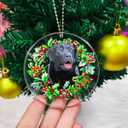 Black Lab Christmas Ornament 2025, Black Dog Ornaments for Christmas Tree, Acrylic Pet Labrador Ornament - Labrador Retriever Gifts, Lab Gifts for Women