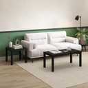 Furinno Classic Homey Square Parsons Side End Table, 1-Pack, Black, Standard, Set of 1