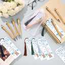 Gilprop 50 Sets Baby Shower Favors for Guests Includes 50 Baby Shower Ballpoint Pens 50 Thank You Bookmarks 50 Organza Bags for Gender Reveal Gifts Guest Prizes(Bear,Blue)