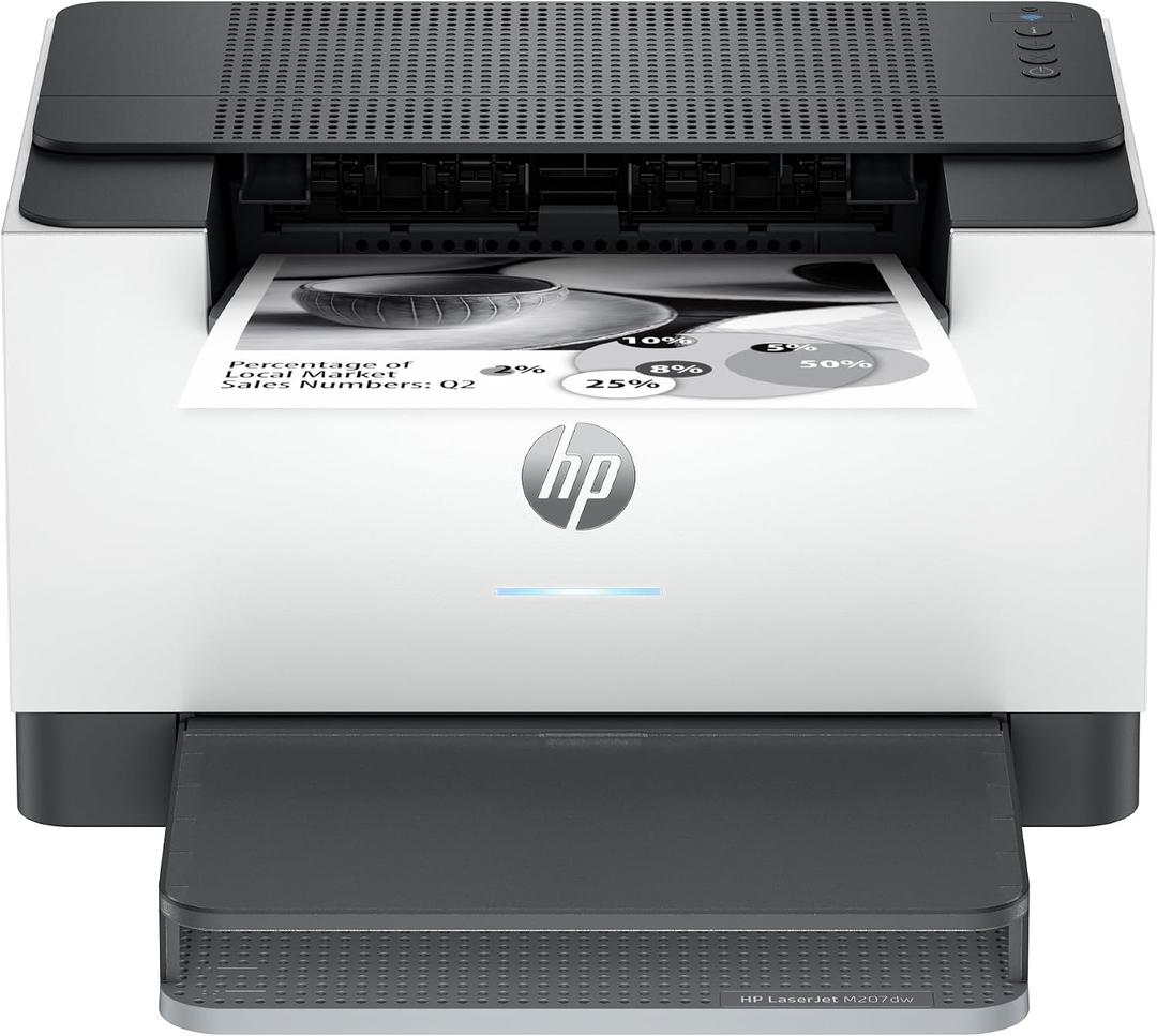 HP LaserJet M207dw Laser Wireless Printer, Black and White, Duplex, Best-for-Office