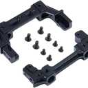 MOHERO Aluminum Alloy Front & Rear Bumper Mount Servo Stand CNC for AXIAL SCX10 II 90046 1/10 RC Crawler Car (Front+Rear Bumper Mount, Black)