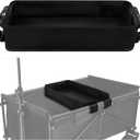 Stroller Tray for Wonderfold W2, 14.5x7.5x3.15 Inch Stroller Snack Tray Kids Cup Holder Double Sided Black Stroller Accessories, Leather Sides Easy to Clean, Convenient for Traveling Outdoors