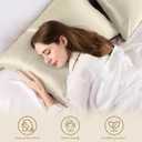 ZIMASILK 100% Pure Mulberry Silk Pillowcase for Hair and Skin Health,Soft and Smooth,Both Sides Premium Grade 6A Silk,600 Thread Count,with Hidden Zipper,1pc (Queen 20''x30'',Beige)