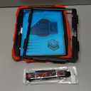 SEYMAC stock for iPad Air 11 inch Protective Case M3 2025/ M2 2024 (Air 7th/6th Generation), Heavy Duty Case with Screen Protector, Pencil Holder, Rotating Stand, Hand Strap, Shoulder Strap, Red